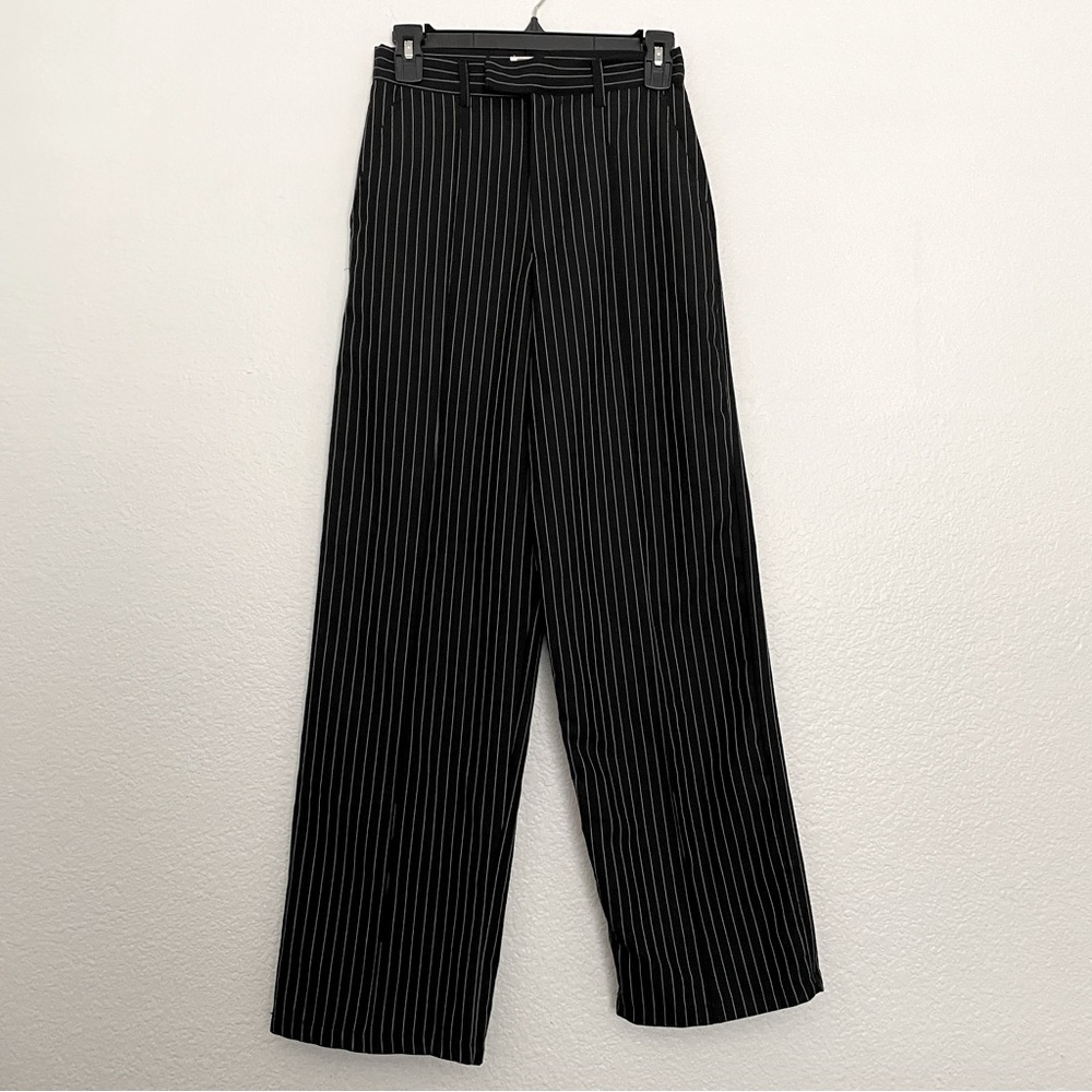 Cotton On Black Pinstripe Work Pants Size 2